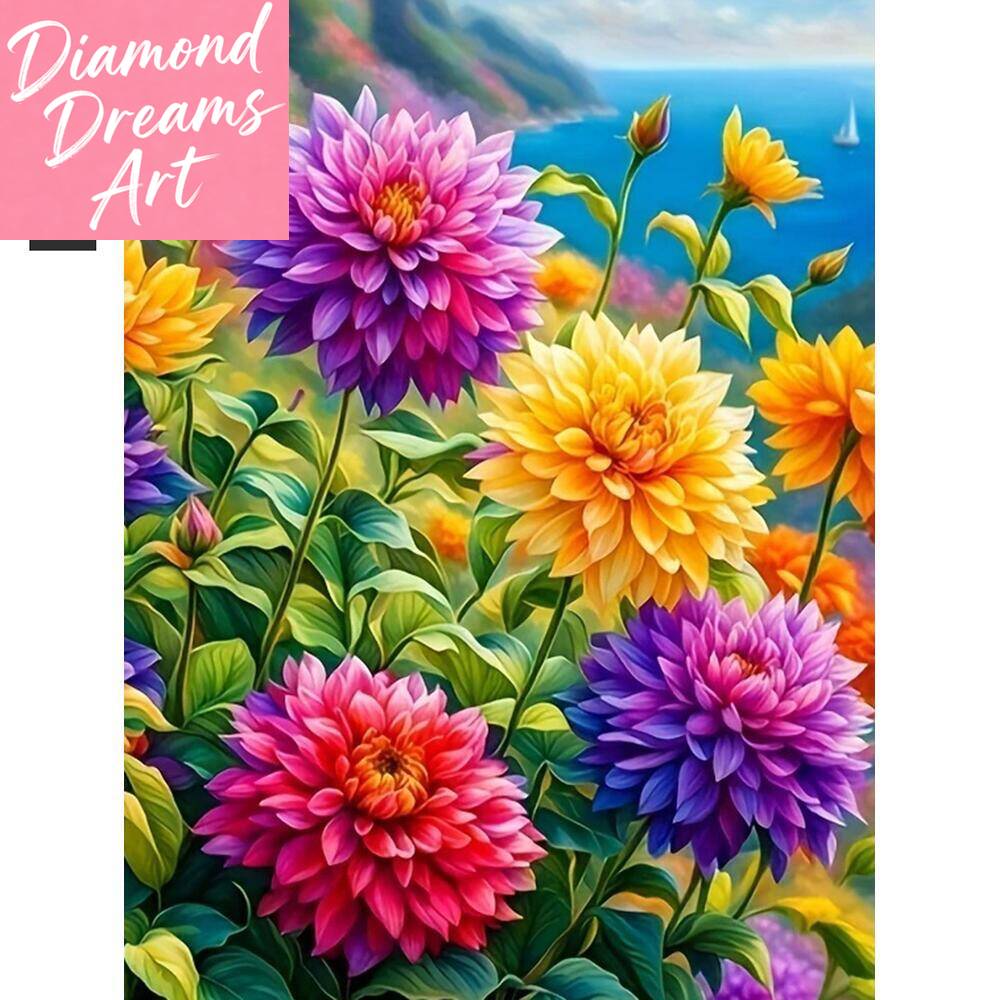 Photo Mosaic Print - Frameless, Diamond Painting New Color Flower