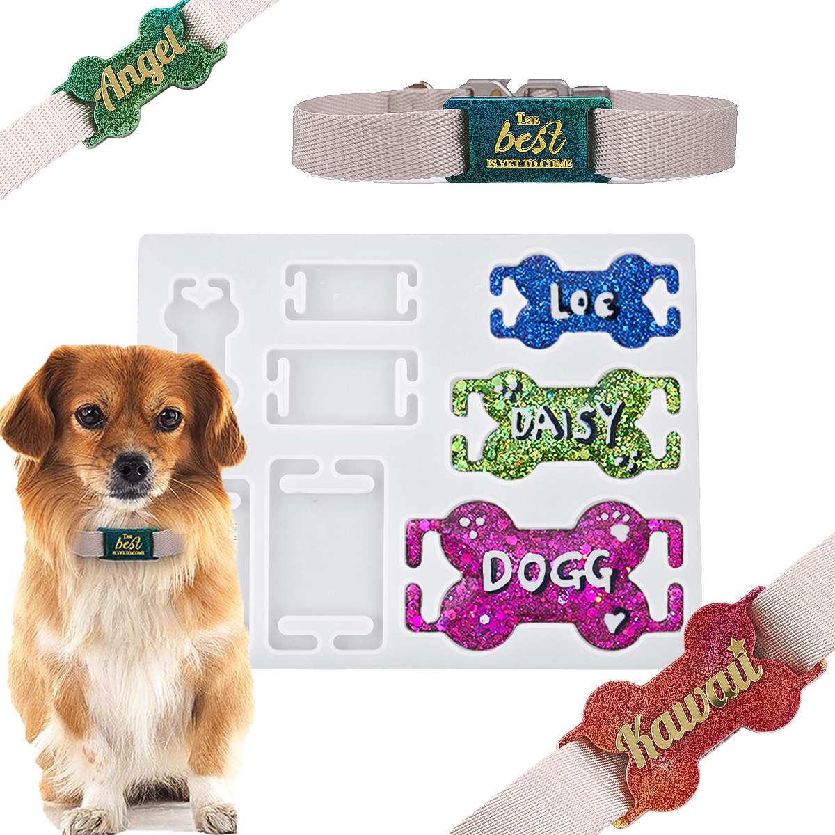 DIY Cat Dog ID Tag Silicone Mo - مراجعة Pet Portrait Custom وسعره