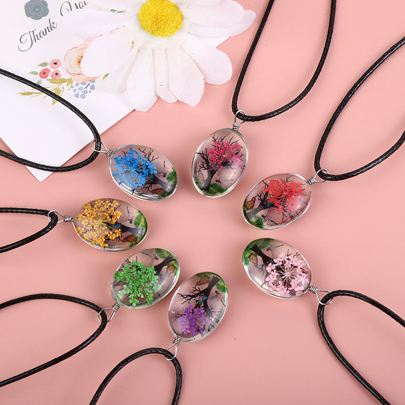 Real Dried Flower Baby's Breat - مراجعة Birth Flower Necklace وسعره