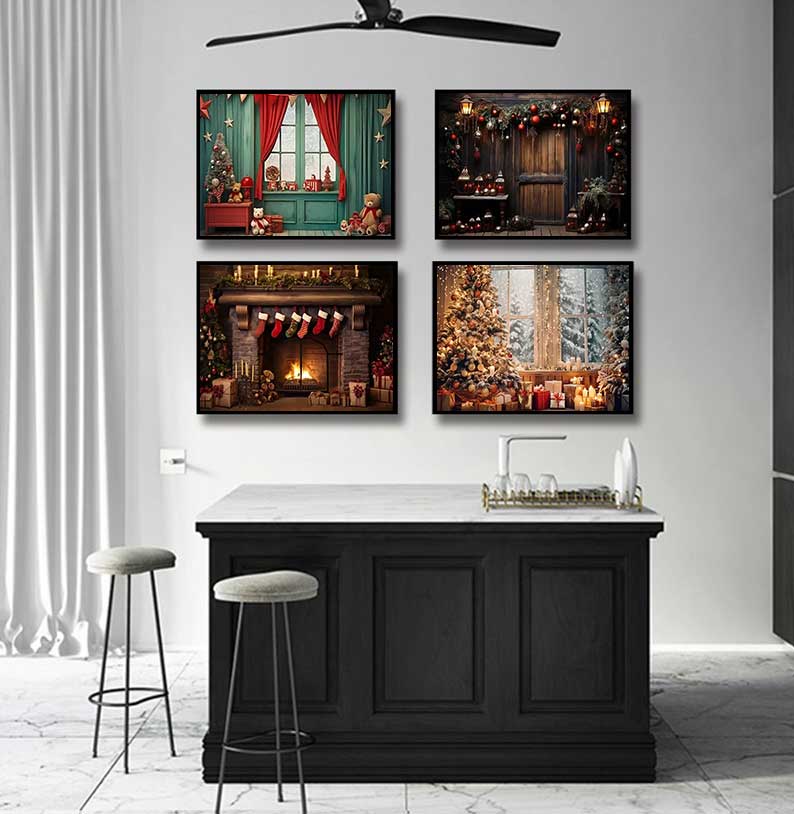 1pc frameless Large Christmas  - مراجعة Family Tree Print وسعره