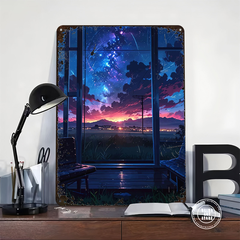 Anime Window View of Starry Ni - مراجعة Custom Night Sky وسعره