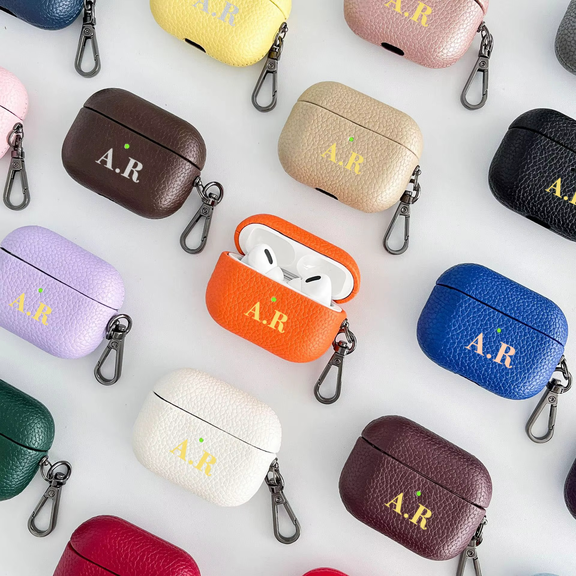 Personalized Initials Letters  - مراجعة Monogram Keychain Leather وسعره