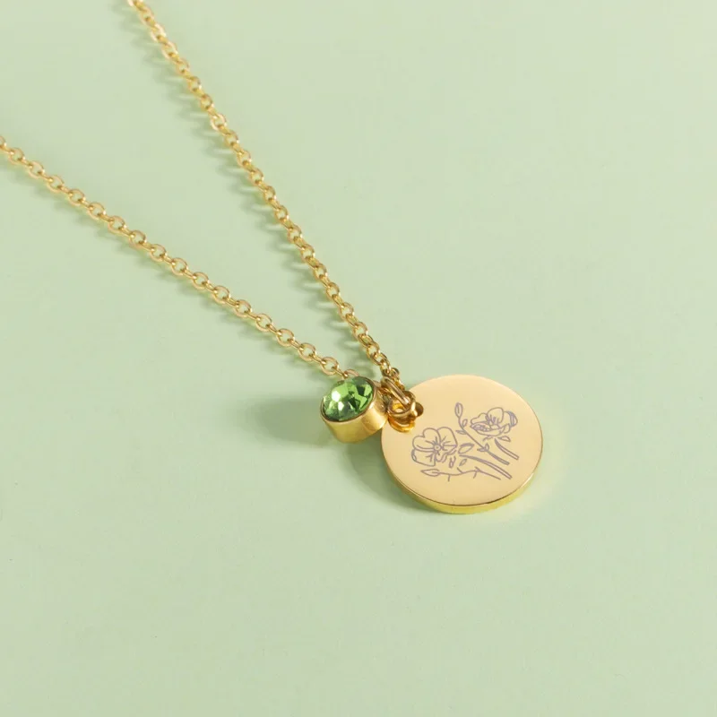Birth Month Flowers Clipart Fl - مراجعة Birth Flower Necklace وسعره
