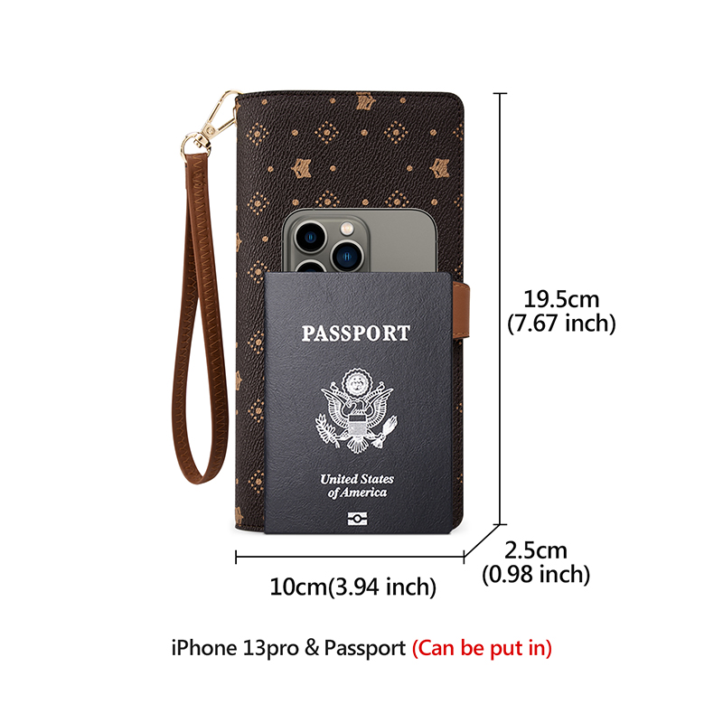 FOXER Women Long Wallet Card & - مراجعة Monogram Keychain Leather وسعره