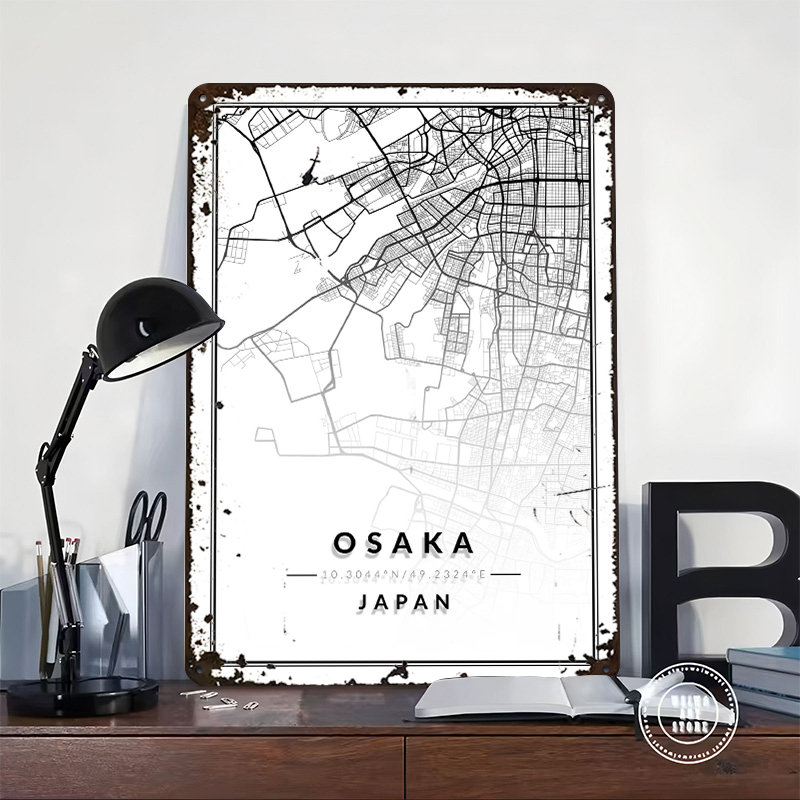 Osaka Map 3D Texture Printed P - مراجعة Custom Map Poster وسعره