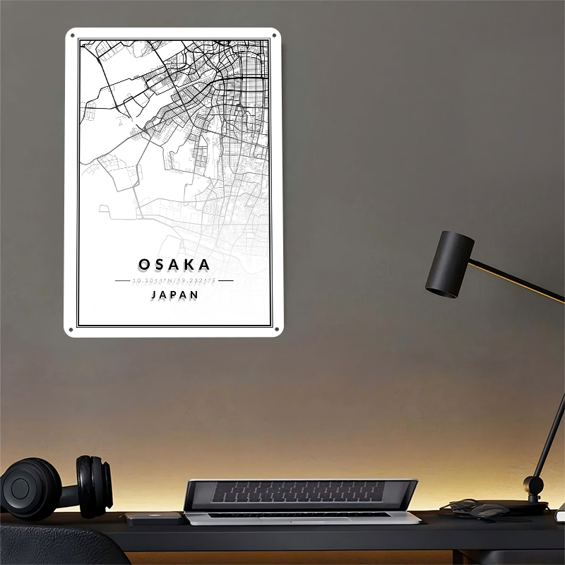 Osaka Map 3D Texture Printed P - مراجعة Custom Map Poster وسعره