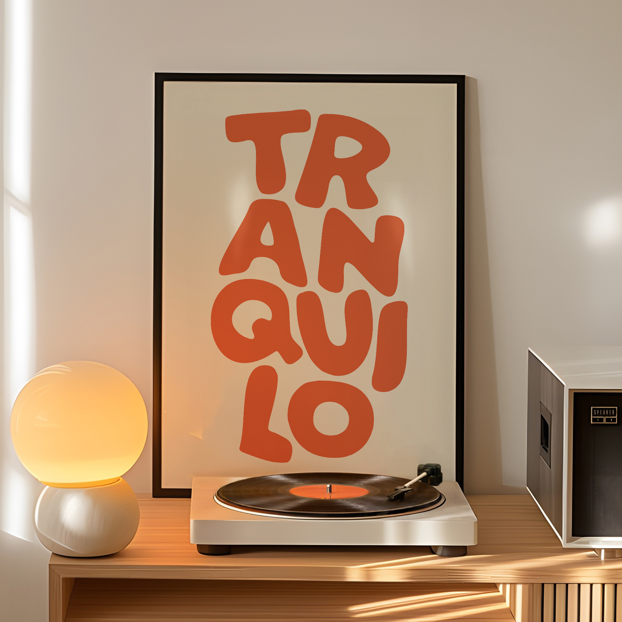 Boho Tranquilo Orange Cream Re - مراجعة Custom Map Poster وسعره