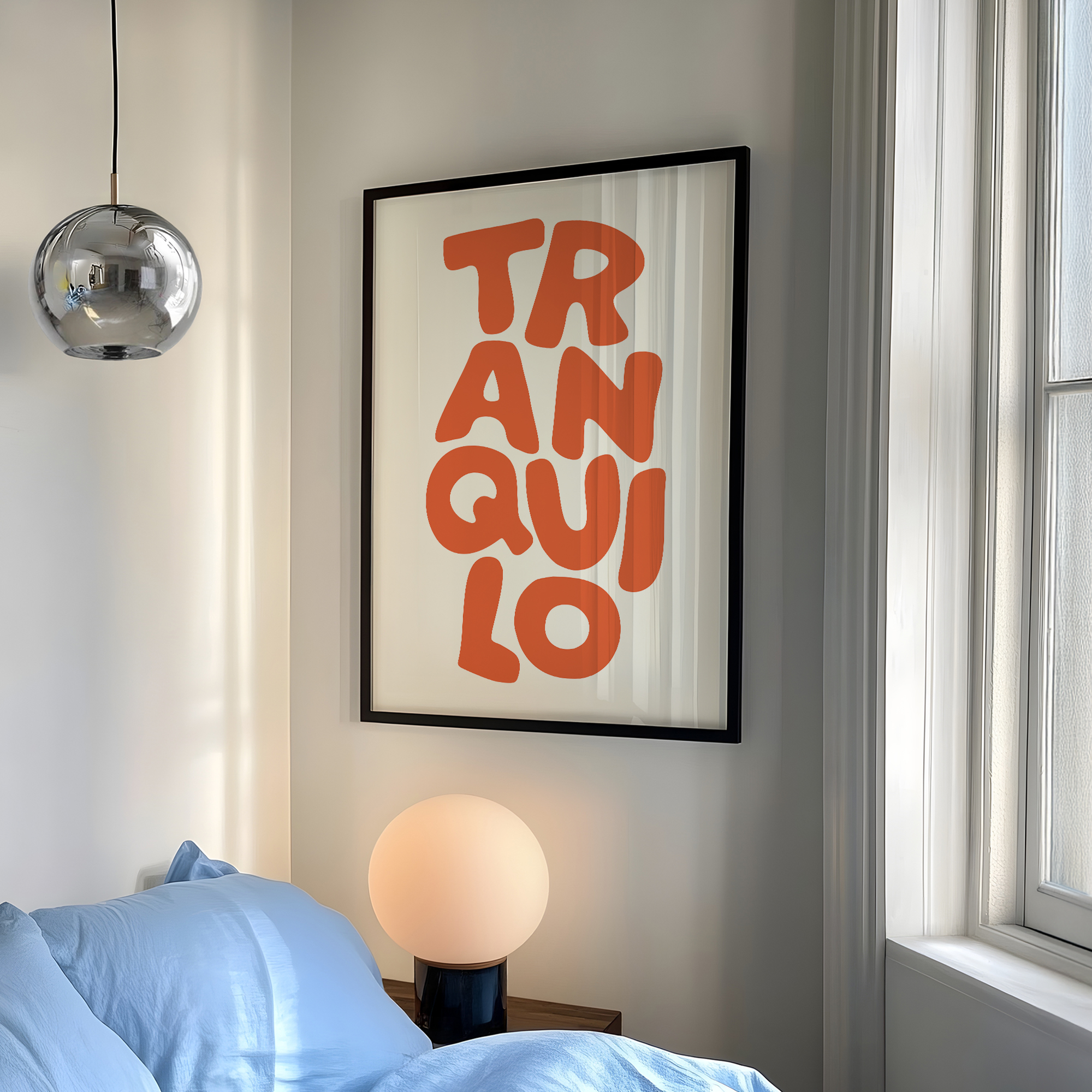 Boho Tranquilo Orange Cream Re - مراجعة Custom Map Poster وسعره