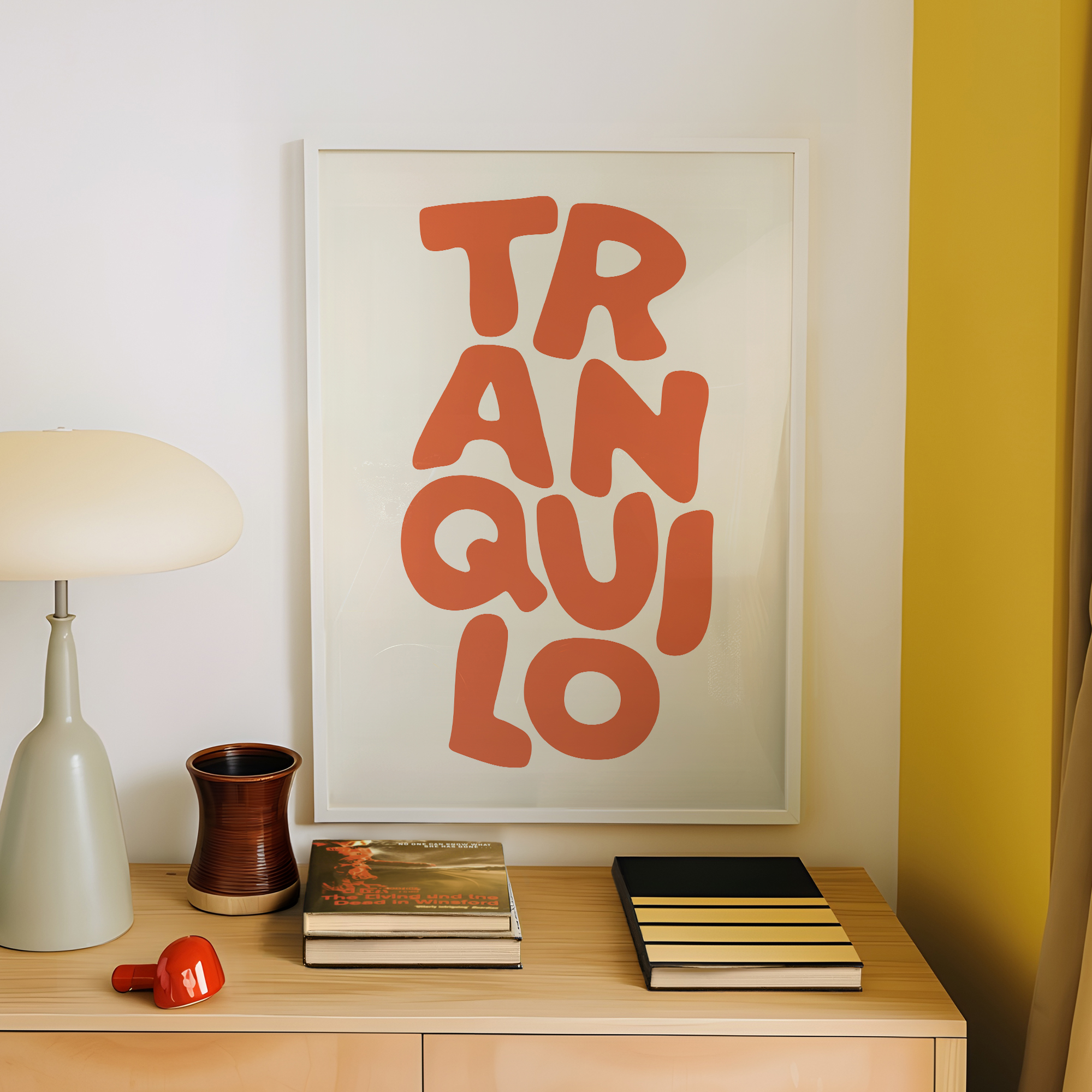 Boho Tranquilo Orange Cream Re - مراجعة Custom Map Poster وسعره