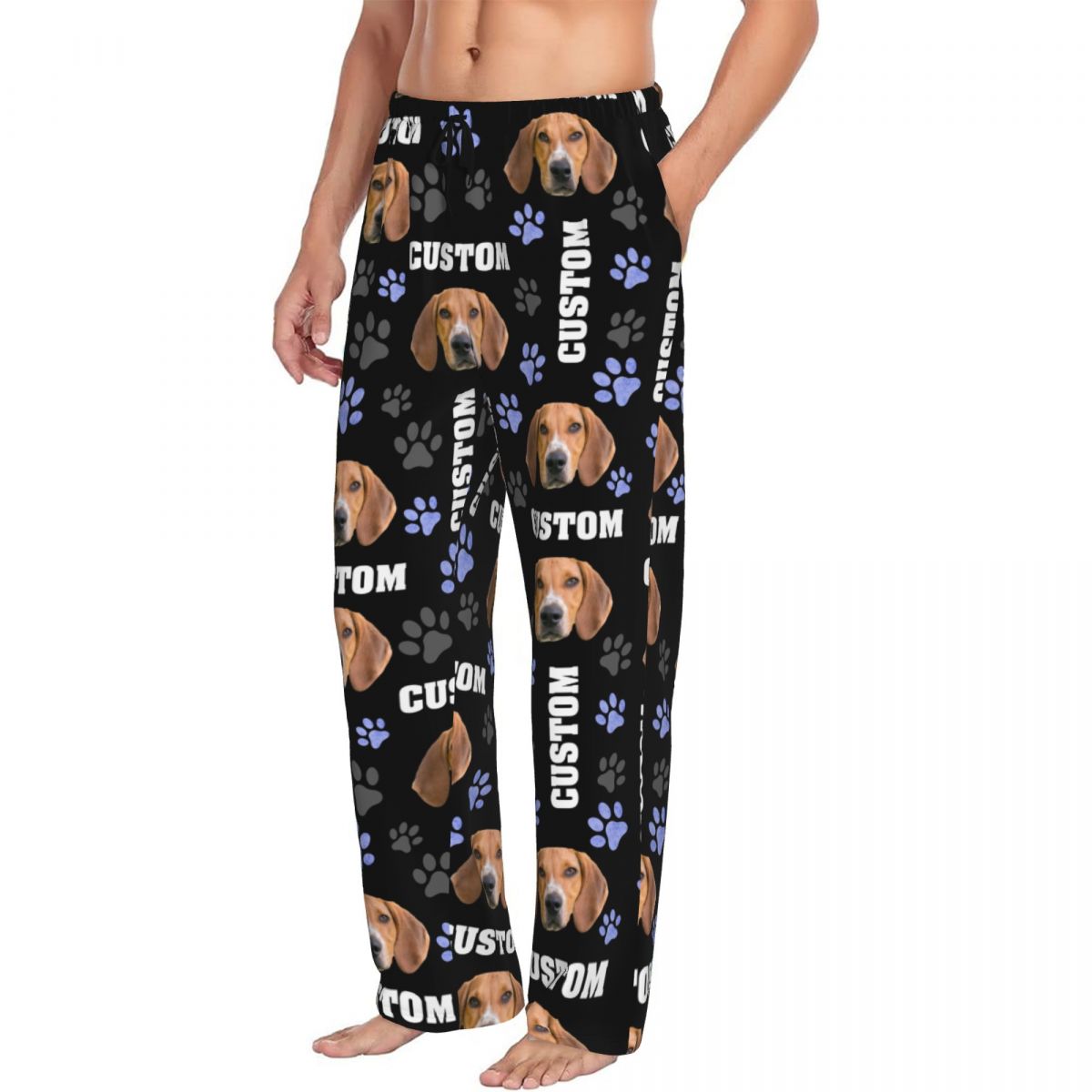 Men Custom Dog Photo Pajama Pa - مراجعة Pet Portrait Custom وسعره