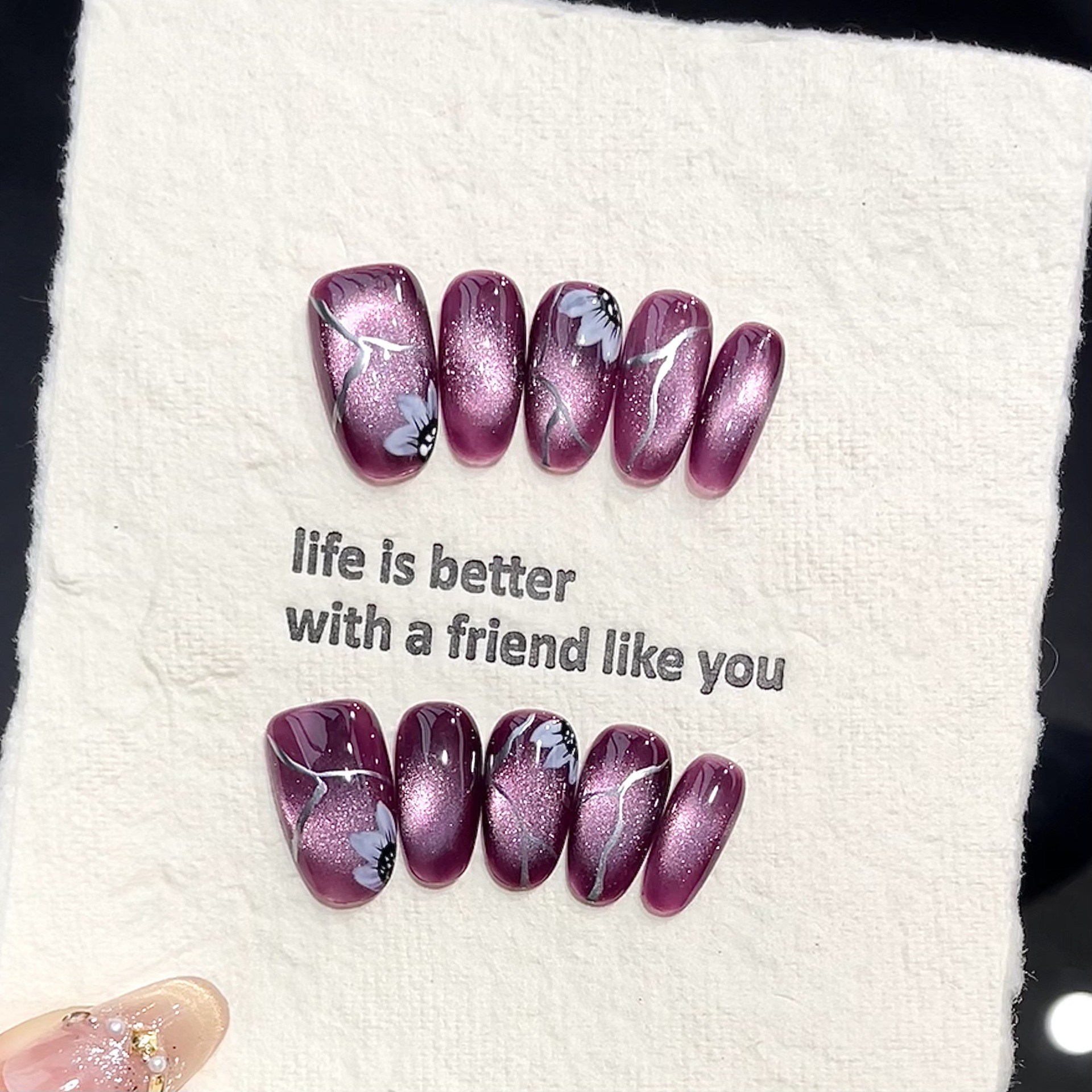 10pcs Handmade Pressed Oval Na - مراجعة Pressed Flower Art وسعره