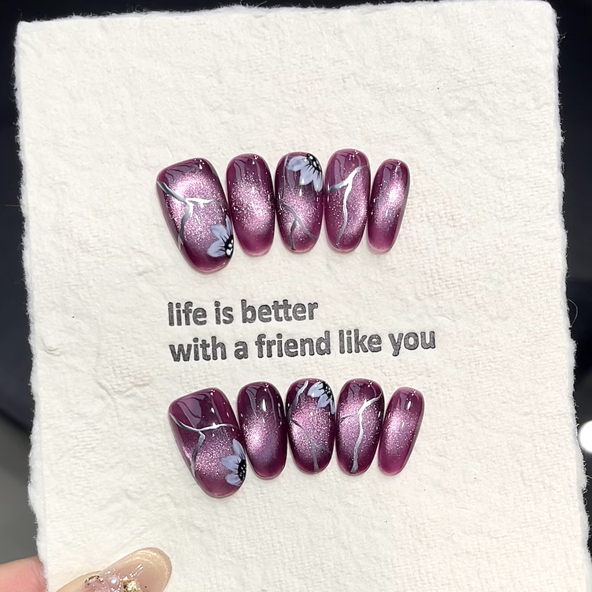 10pcs Handmade Pressed Oval Na - مراجعة Pressed Flower Art وسعره