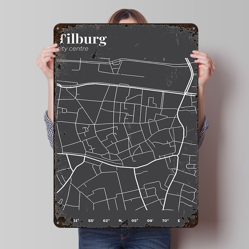Tilburg City Centre Map Printe - مراجعة Custom Map Poster وسعره