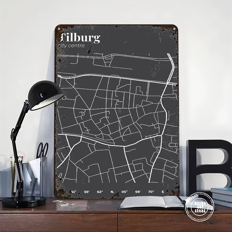 Tilburg City Centre Map Printe - مراجعة Custom Map Poster وسعره