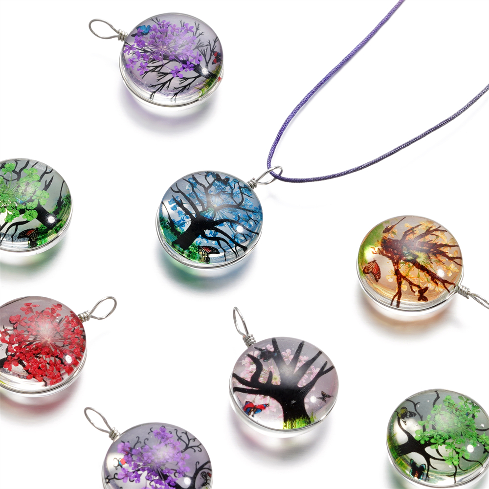 5pcs/lot 20x29mm Jewelry Cryst - مراجعة Birth Flower Necklace وسعره