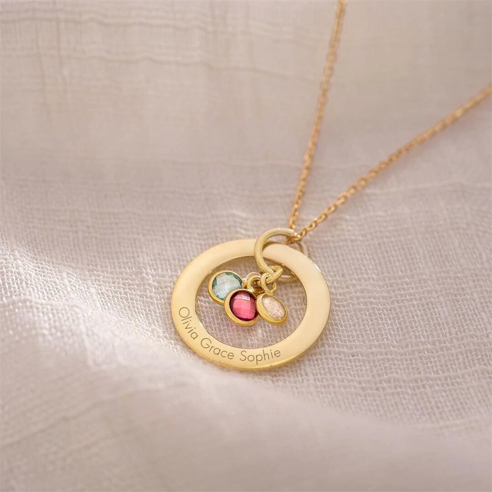 Custom Birthstone Eternal Ring - مراجعة Birth Flower Necklace وسعره