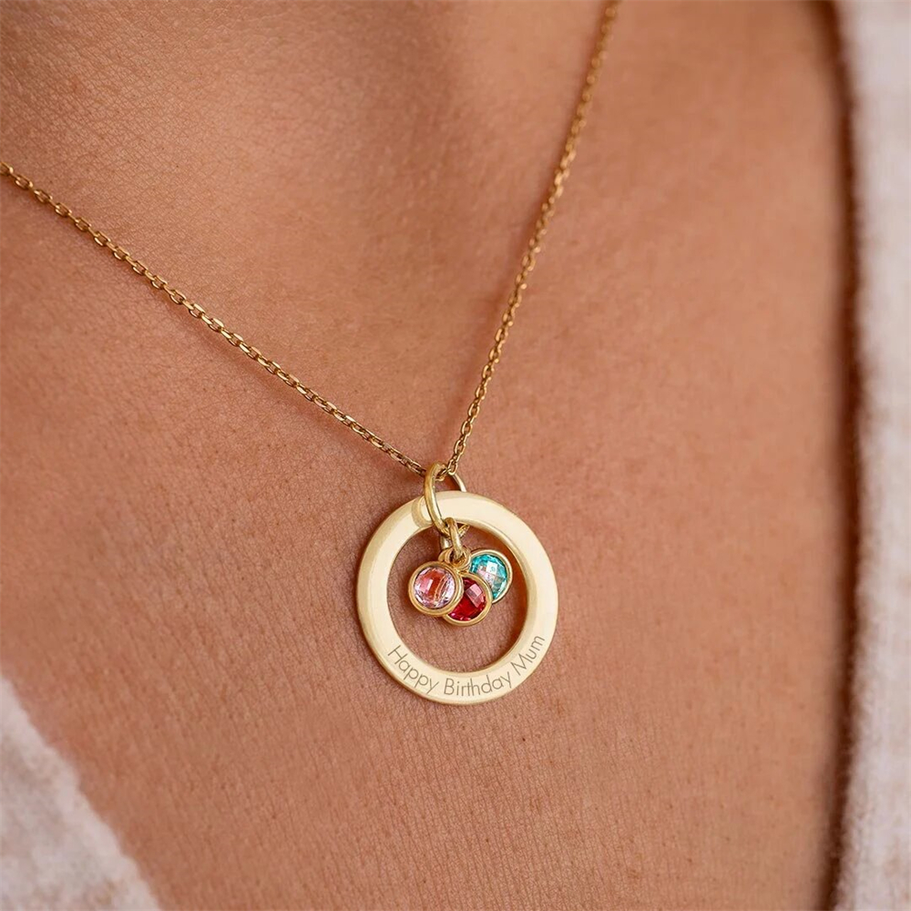 Custom Birthstone Eternal Ring - مراجعة Birth Flower Necklace وسعره