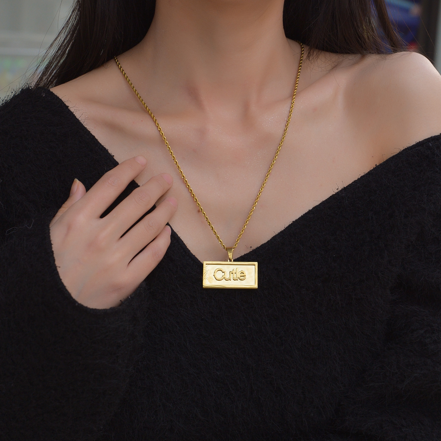 Custom Name Hip Hop Necklace f - مراجعة Name Necklace Custom وسعره
