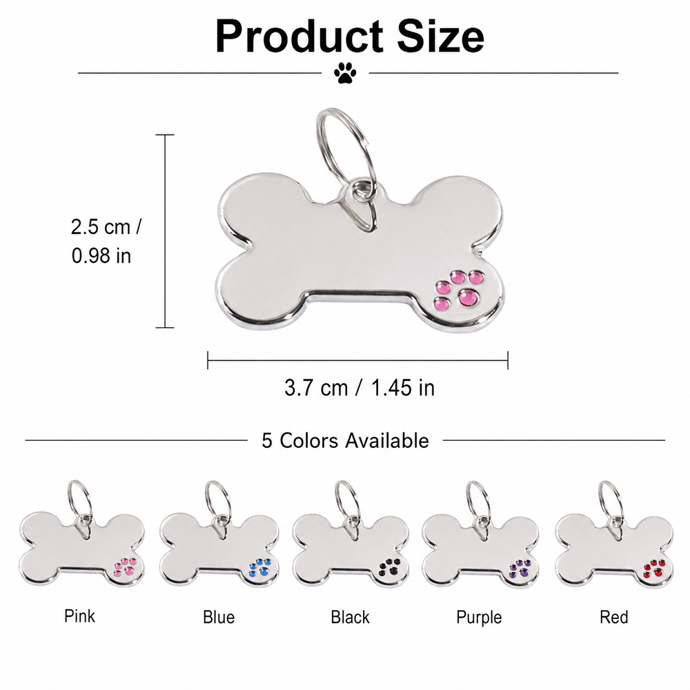 Custom Text Dog Tag Bone Shape - مراجعة Pet Portrait Custom وسعره