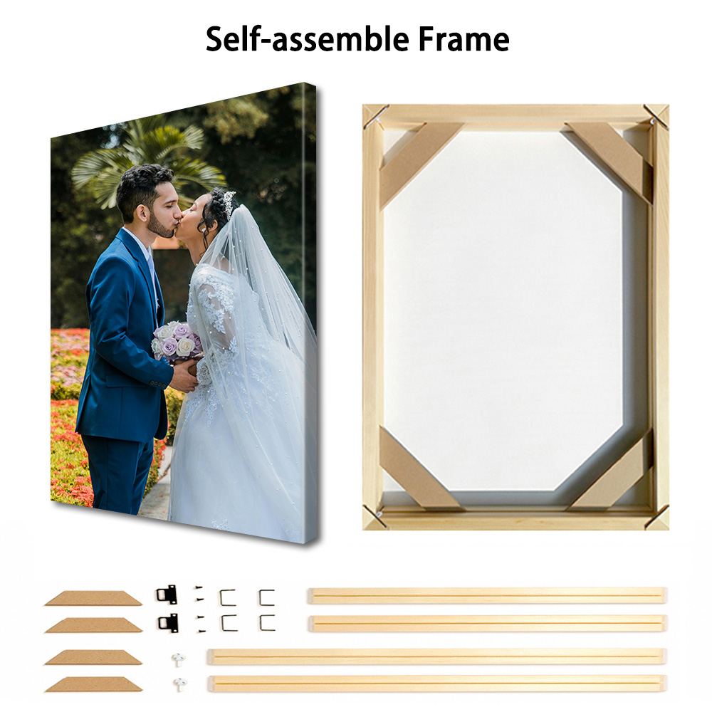 1 Pc Customized Photos on Canv - مراجعة Engraved Wood Frame وسعره
