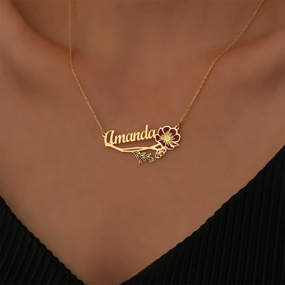 Personalized Colorfuls Birth F - مراجعة Name Necklace Custom وسعره