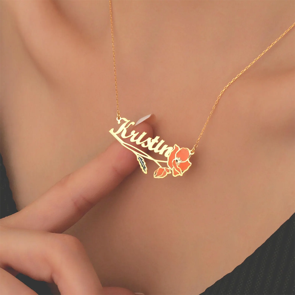 Personalized Colorfuls Birth F - مراجعة Name Necklace Custom وسعره