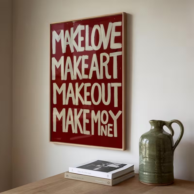 Modern,Retro Self Made Love Ki - مراجعة Custom Map Poster وسعره