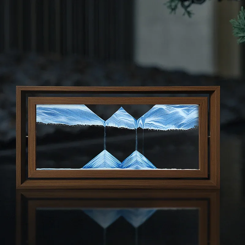 3D Rotatable Sandscape Moving  - مراجعة Engraved Wood Frame وسعره