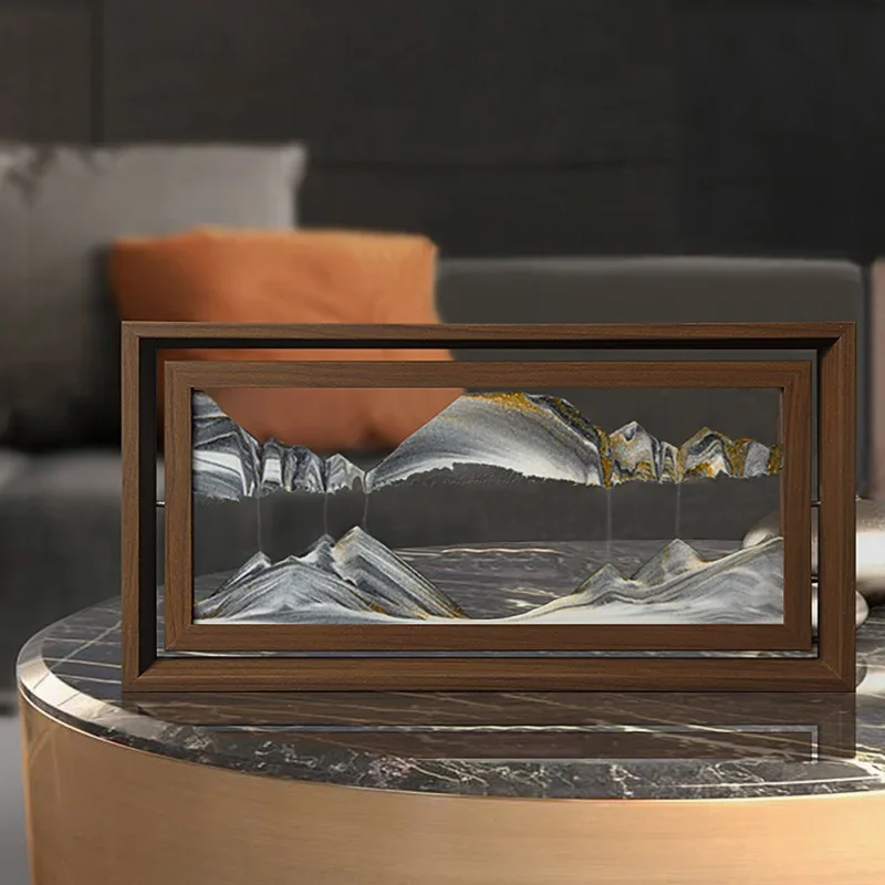 3D Rotatable Sandscape Moving  - مراجعة Engraved Wood Frame وسعره