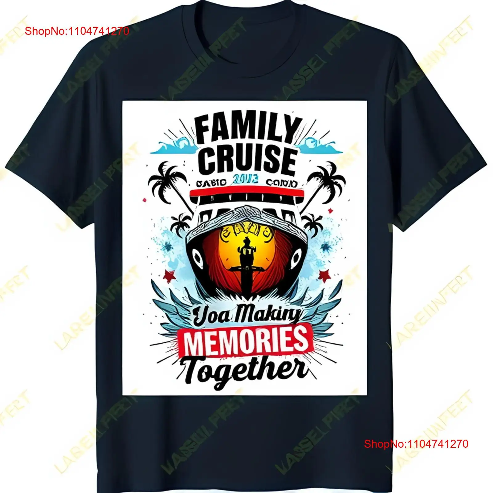 Dark Blue Family Cruise T Shir - مراجعة Family Tree Print وسعره