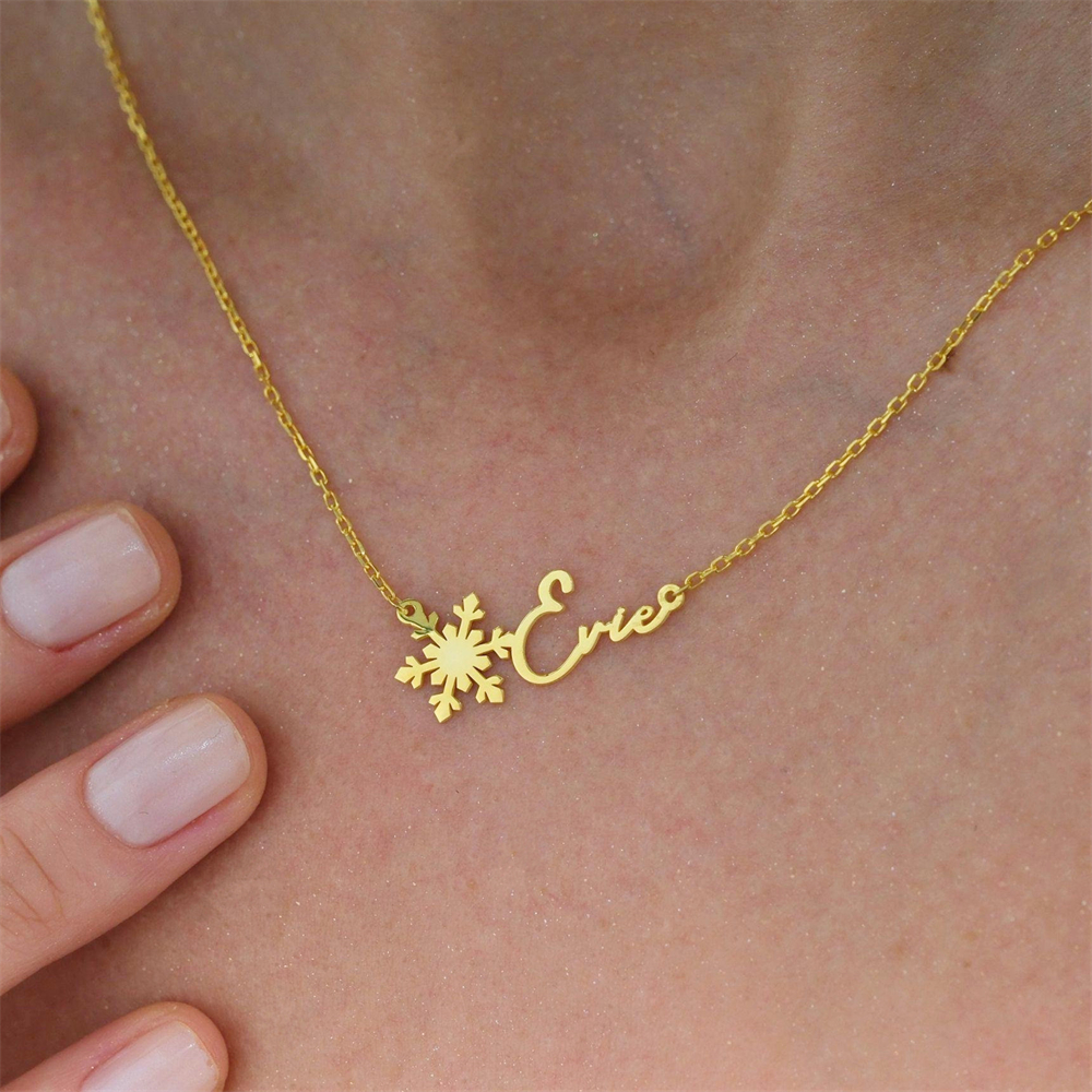 Custom Simple Name Necklace St - مراجعة Birth Flower Necklace وسعره