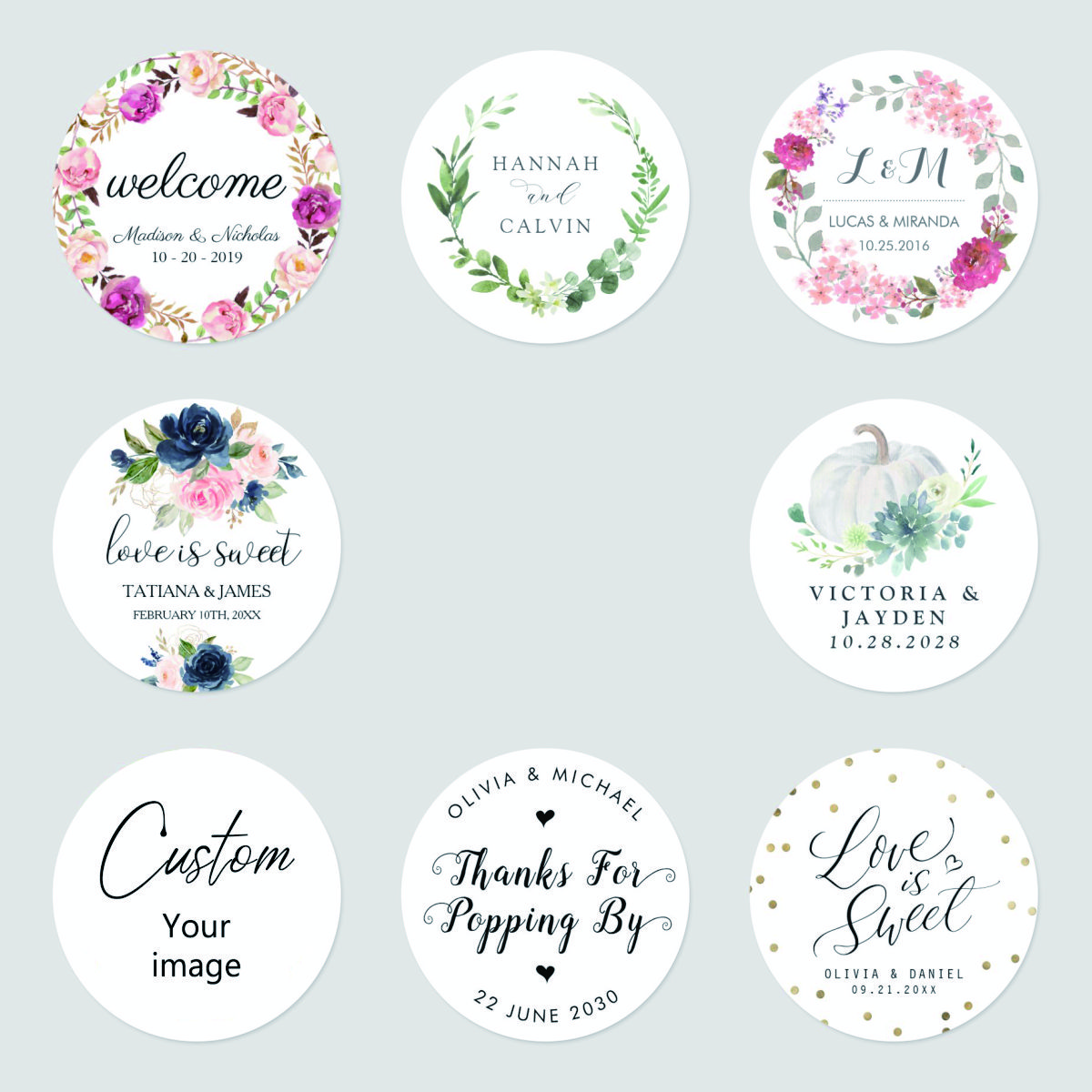 96 Pcs Personalized Round Circ - مراجعة Personalised Candle Label وسعره