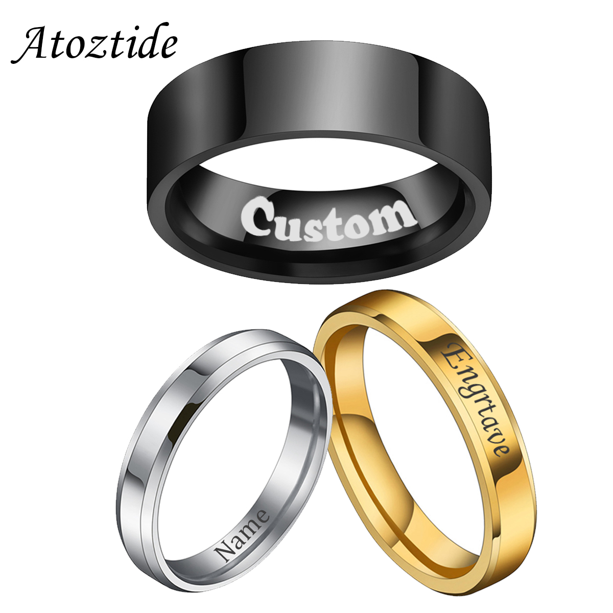 Atoztide 4/6/8mm Personalized  - مراجعة Initial Ring Custom وسعره
