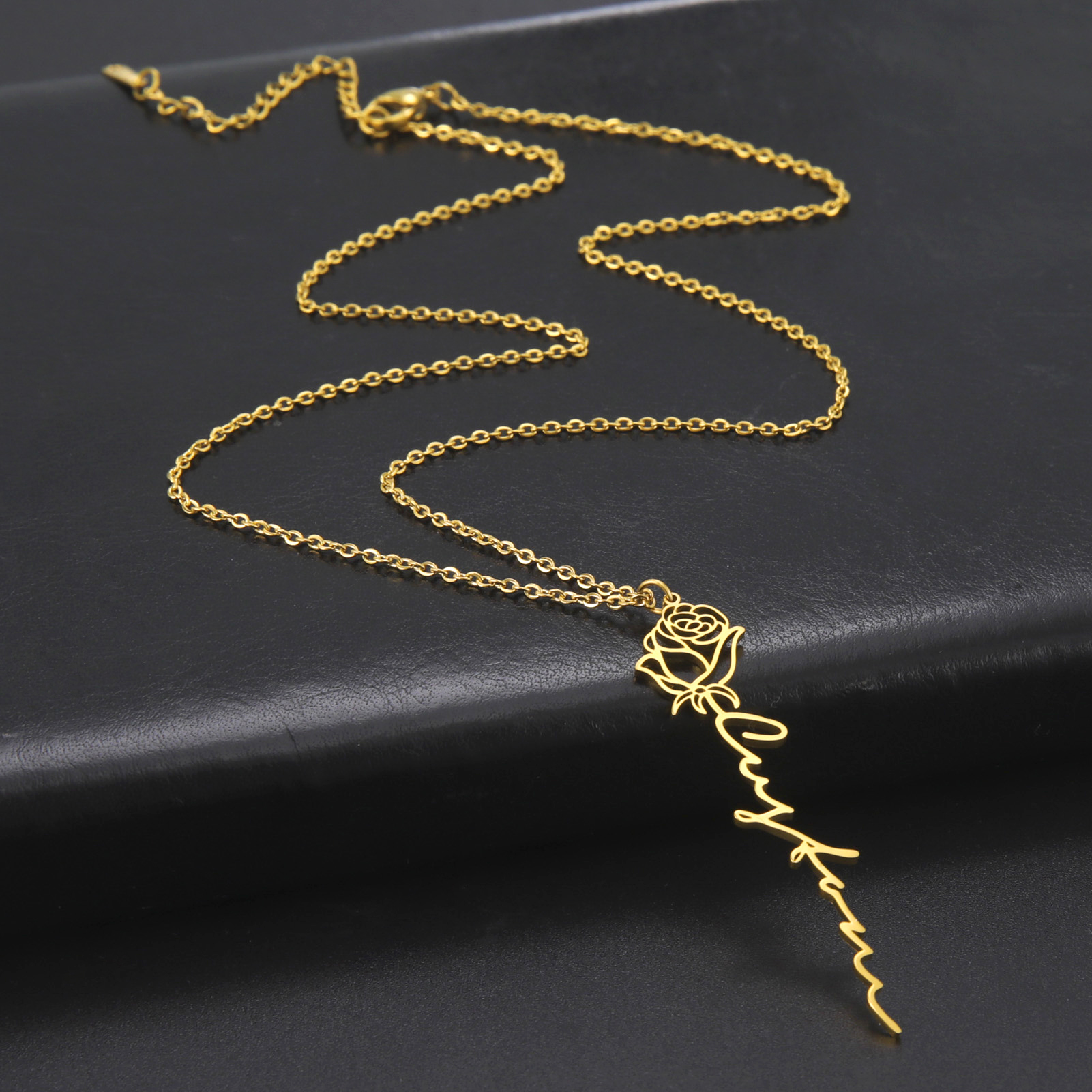 Sipuris Personalized Custom Na - مراجعة Birth Flower Necklace وسعره