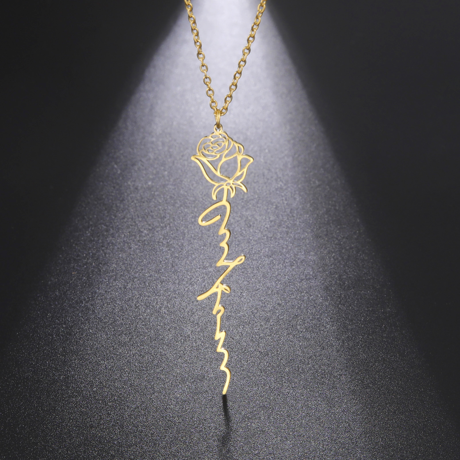 Sipuris Personalized Custom Na - مراجعة Birth Flower Necklace وسعره