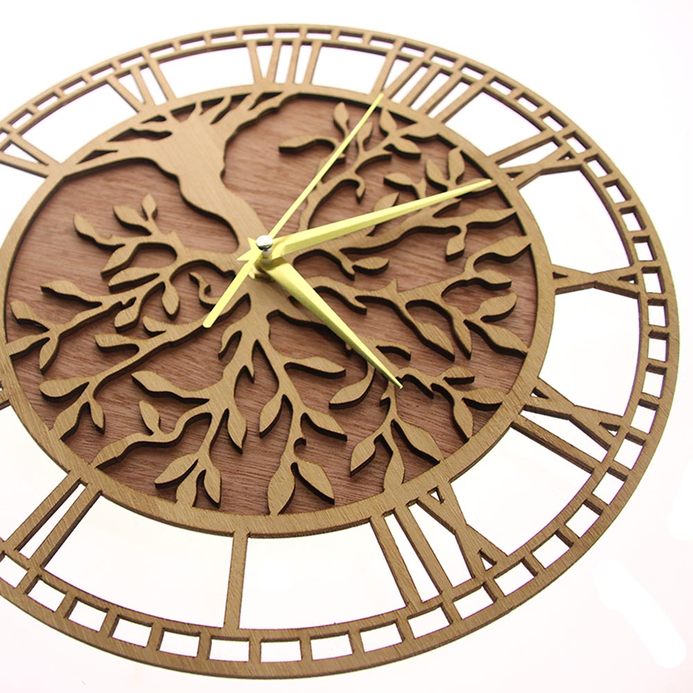 Tree of Life Wooden Wall Clock - مراجعة Family Tree Print وسعره