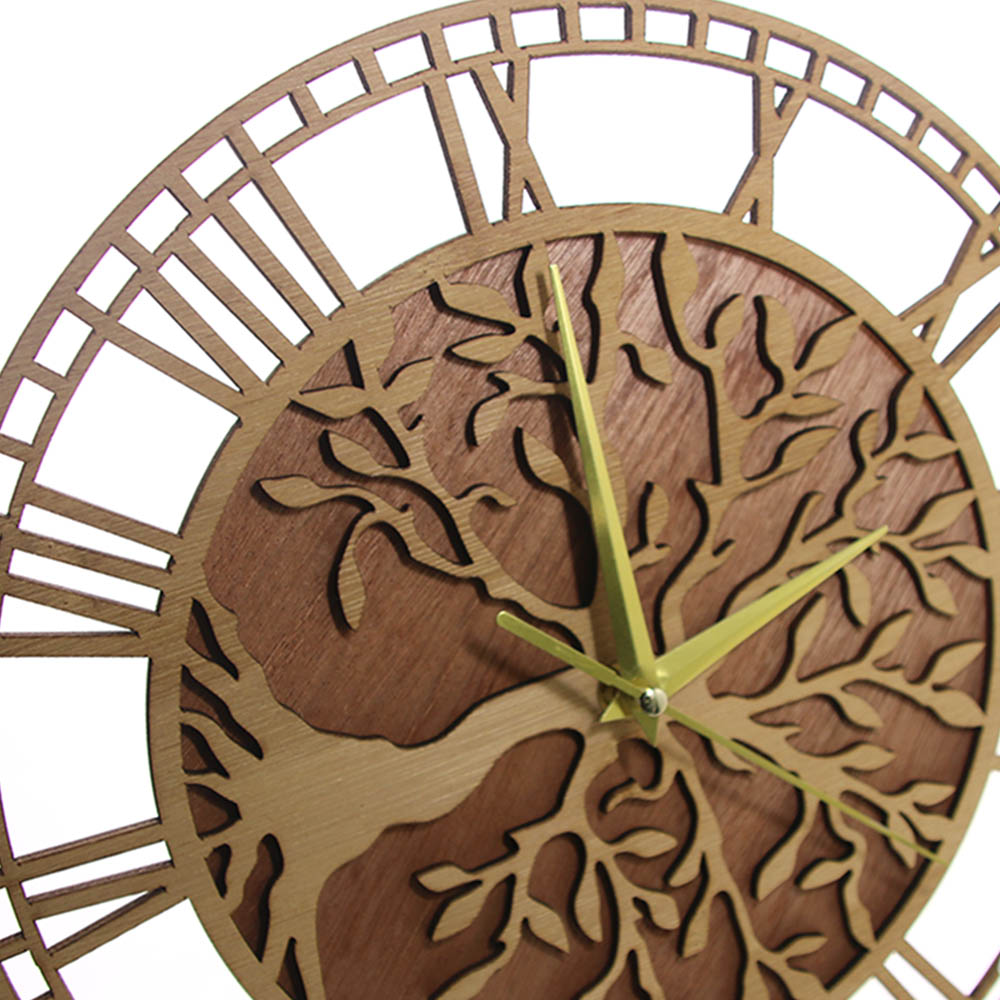 Tree of Life Wooden Wall Clock - مراجعة Family Tree Print وسعره
