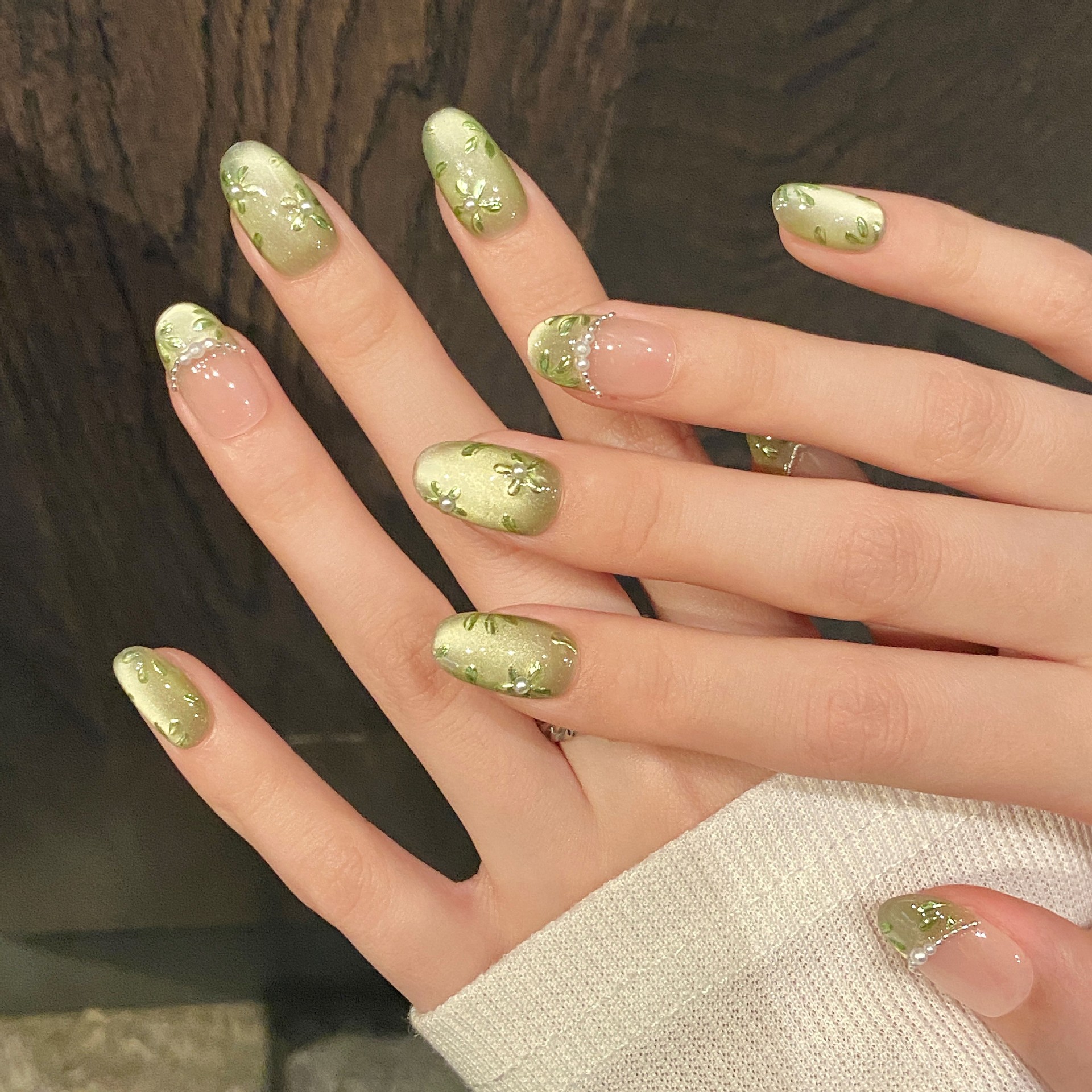 10pcs Handmade Press on Nails  - مراجعة Pressed Flower Art وسعره