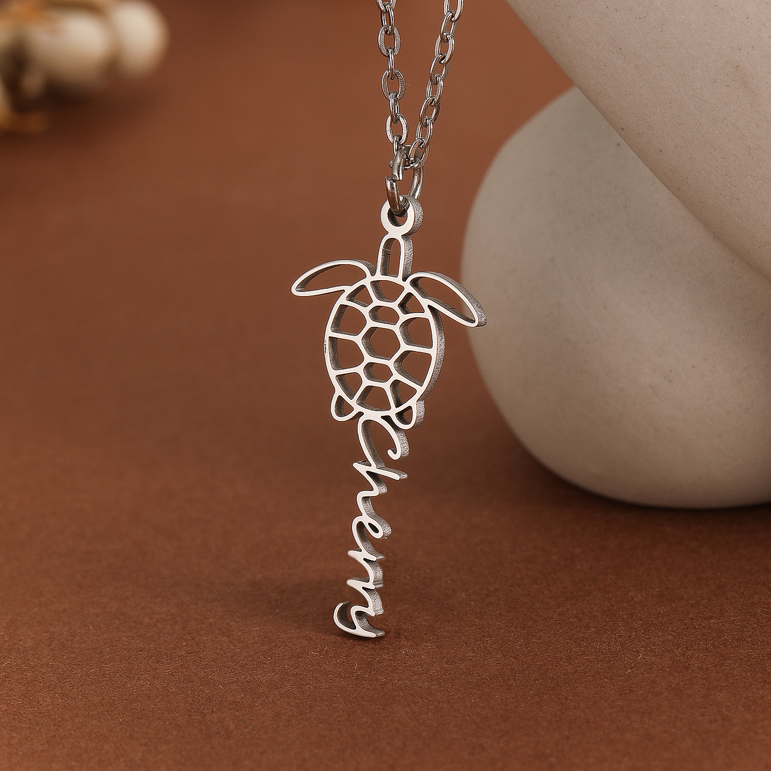1pc Customized Personalized Cu - مراجعة Name Necklace Custom وسعره