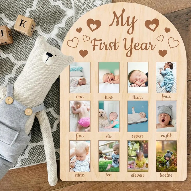 Wooden Baby Commemorative Phot - مراجعة Engraved Wood Frame وسعره