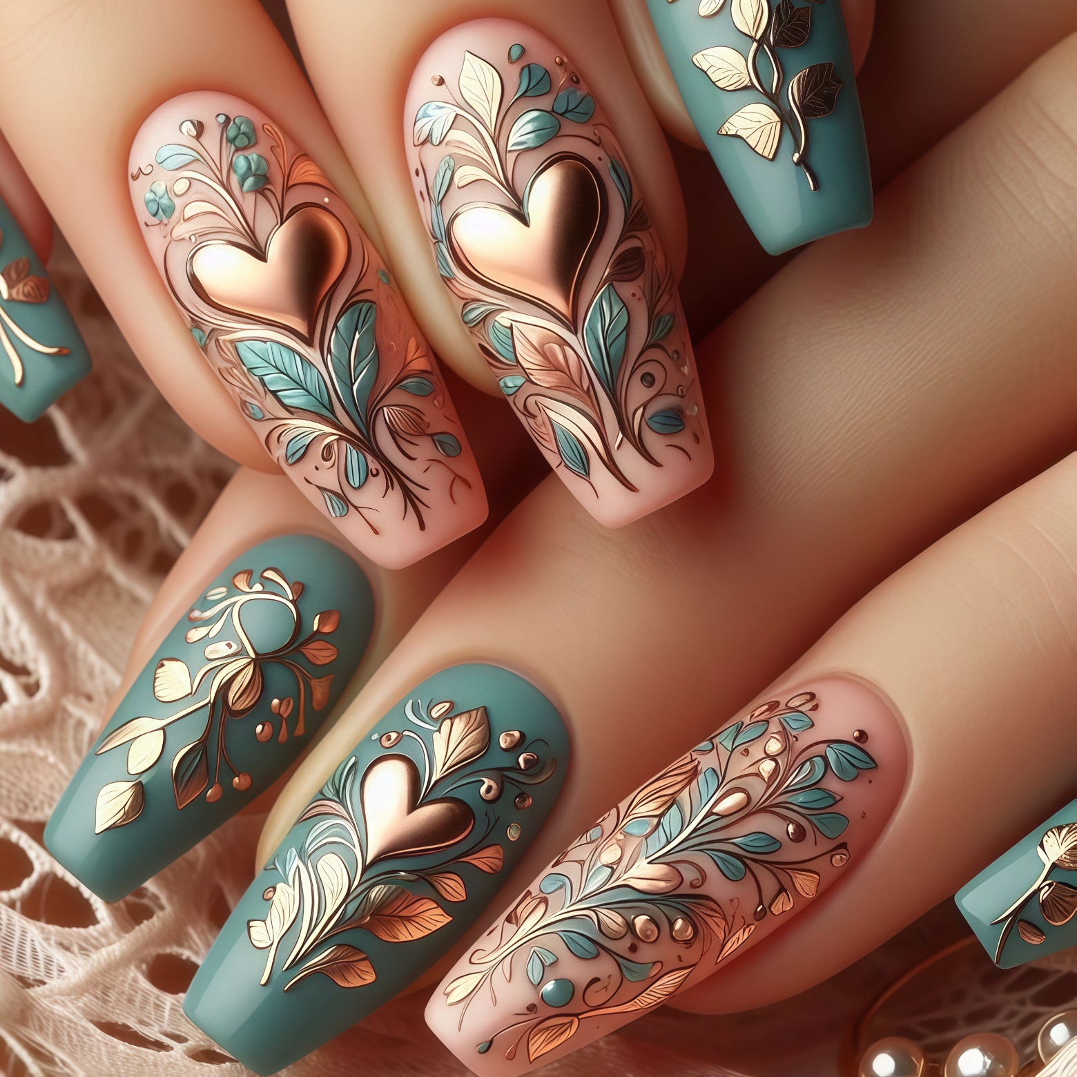 24pcs/set 3D fake nails for wo - مراجعة Pressed Flower Art وسعره