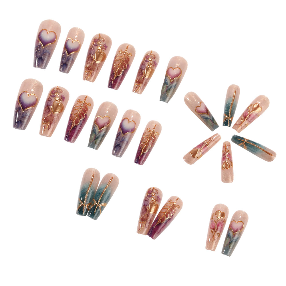 24pcs/set 3D fake nails for wo - مراجعة Pressed Flower Art وسعره