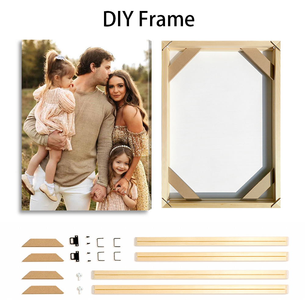 1 Pc Customized Photos on Canv - مراجعة Engraved Wood Frame وسعره