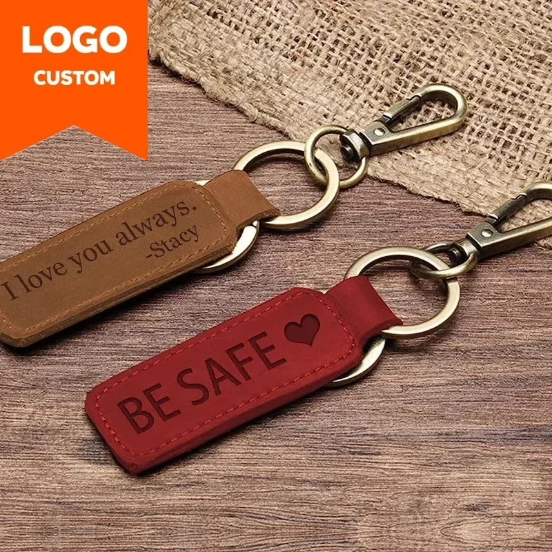 Laser Custom Logo Leather Keyc - مراجعة Initial Ring Custom وسعره