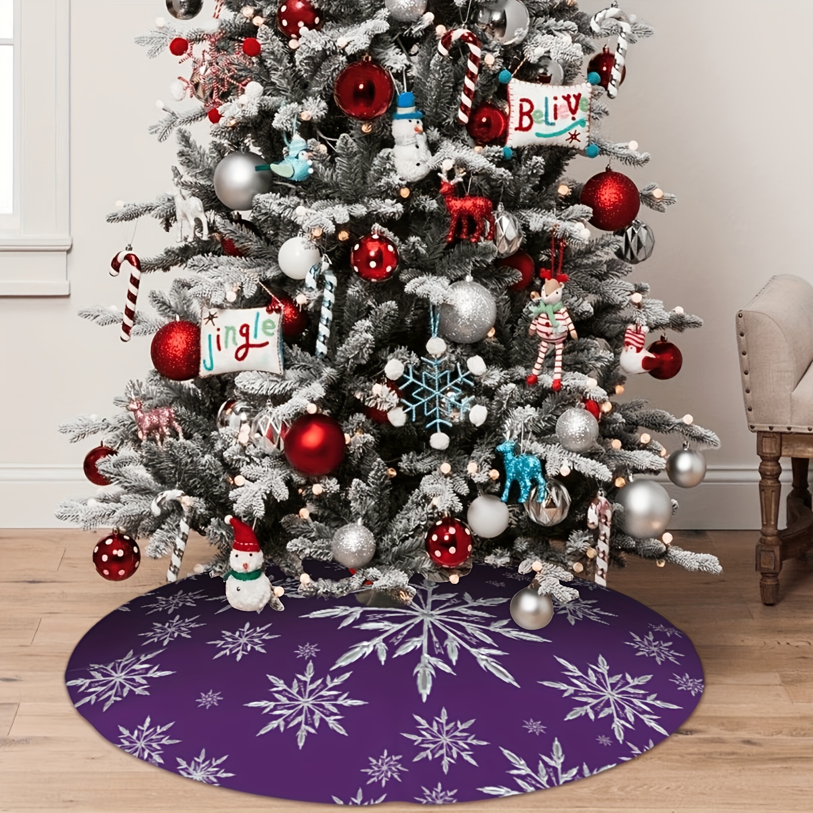 VIKAMA Deep Purple Snowflake P - مراجعة Family Tree Print وسعره