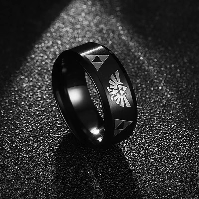Fashion Anime Triforce Triangl - مراجعة Initial Ring Custom وسعره