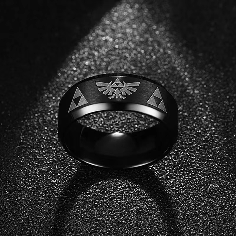 Fashion Anime Triforce Triangl - مراجعة Initial Ring Custom وسعره