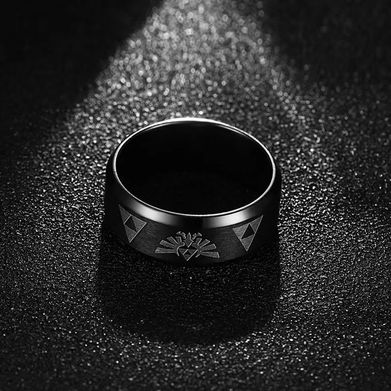 Fashion Anime Triforce Triangl - مراجعة Initial Ring Custom وسعره
