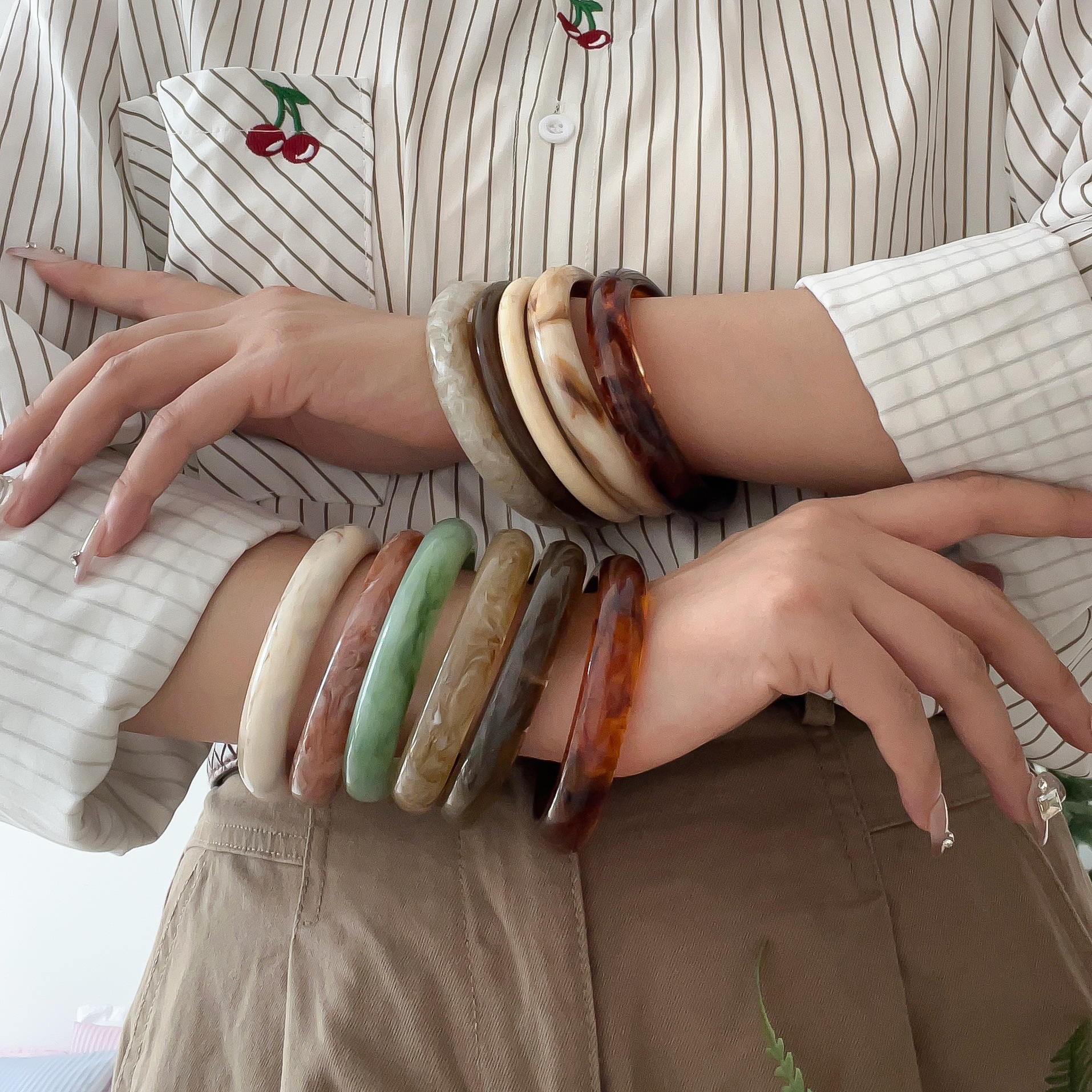 Smudged Resin Fine Bracelets f - مراجعة Coordinates Bracelet وسعره