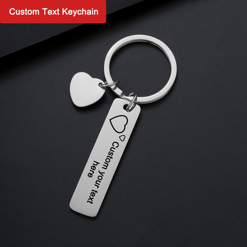 Custom Text Keychain Personali - مراجعة Initial Ring Custom وسعره